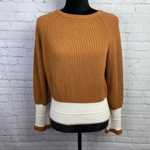 Yishion Casual Wool Color Block Sweater
